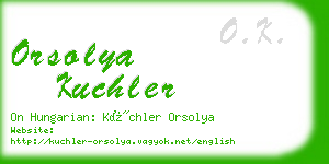 orsolya kuchler business card